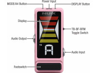 Nux Mini Pedal Afinador NTU-3 Flow Tune MKII (Rosa) Nux Mini Pedal Afinador NTU-3 Flow Tune MKII (Rosa)